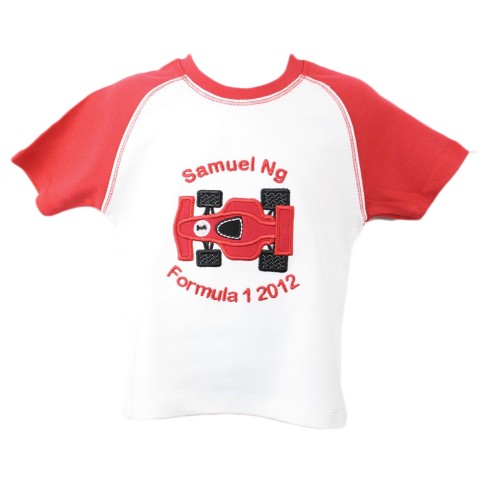 Personalised Racing Car Formula 1 T-Shirt